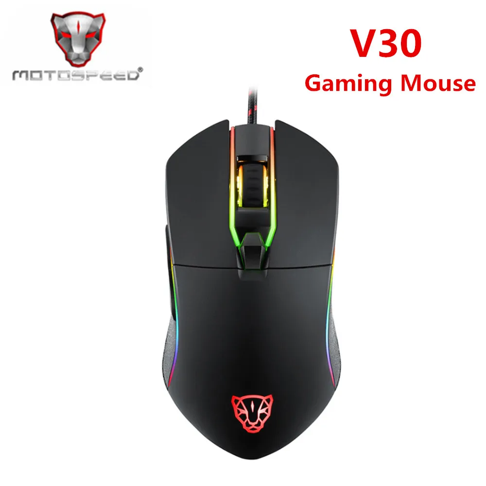 Motospeed V30 профессиональная Проводная игровая мышь с usb портом 3500DPI светодиодный