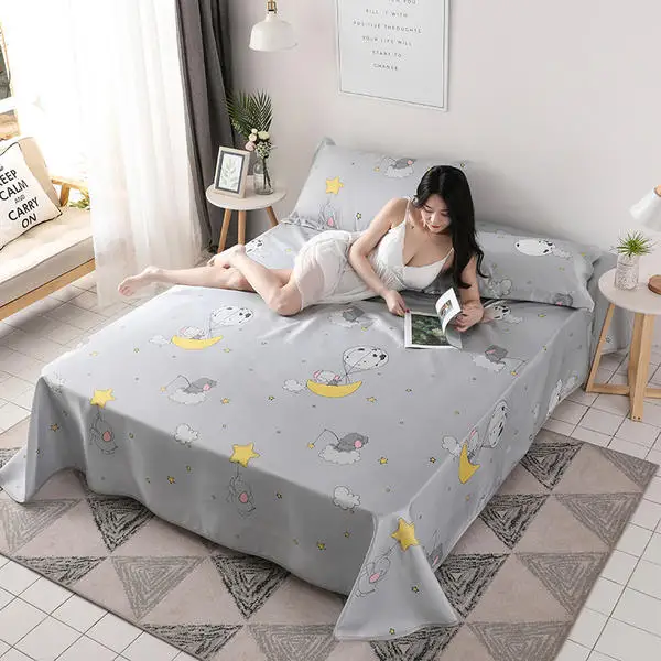 

3 pcs Bedsheet set printing Summer sleeping mat Summer foldable bedding mattress Cold mat with ice silk Bed Sheets+ 2pillowcase