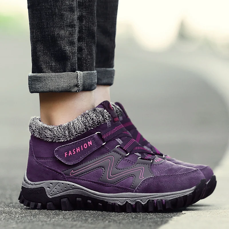 

Outdoor Activities In The Elderly Walking Shoes and Velvet Warm Outdoor Shoes Non-slip Shoes High To Help Male and Men Shoes