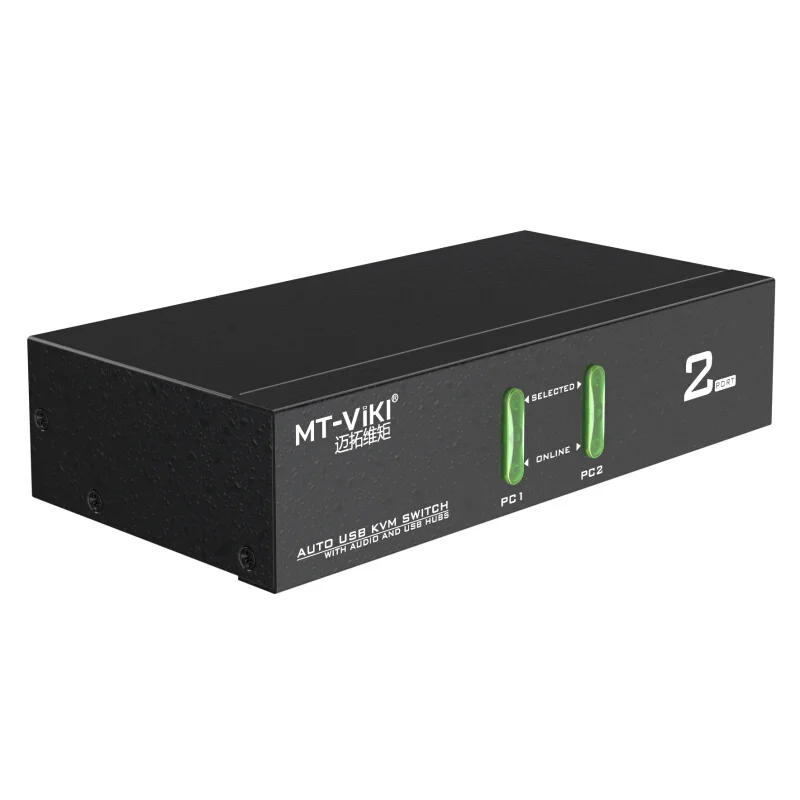 MT-Viki 2 Port USB KVM Switch  Hotkey Wired Remote