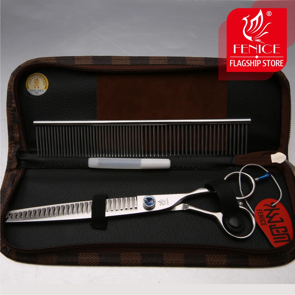 Ножницы для груминга домашних питомцев Fenice JP440c 7 дюймов 8 80%|dog grooming scissors|grooming