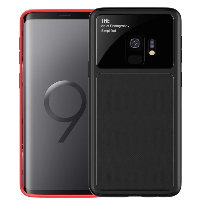 Для Samsung Galaxy S9 плюс ударопрочный Прозрачный чехол для мягкая TPU + Стекло смешанные