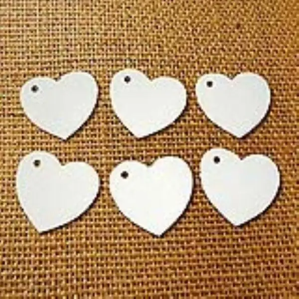 100pcs heart shaped paper card valentines wedding wish tree tags