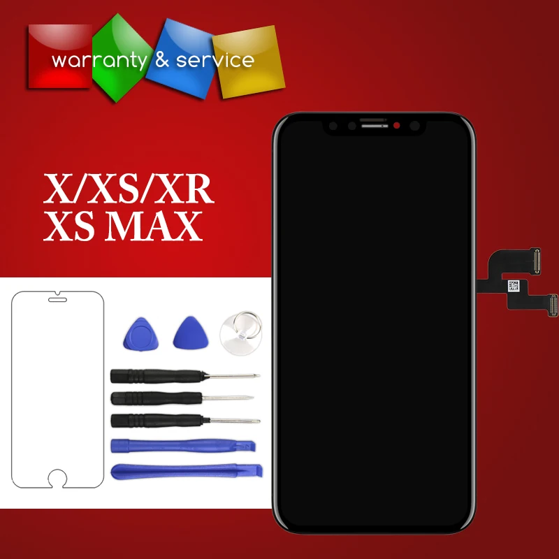 For iPhone XXSXS MAXXR LCD Screen Digitizer with Touch Screen Replacement Assembly Black For iPhone X LCD Display