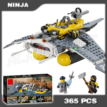 

365pcs Ninja Manta Ray Bomber Fighter Battle Plane Boat 10716 Model Building Blocks Assemble Toys Bricks Compatible with