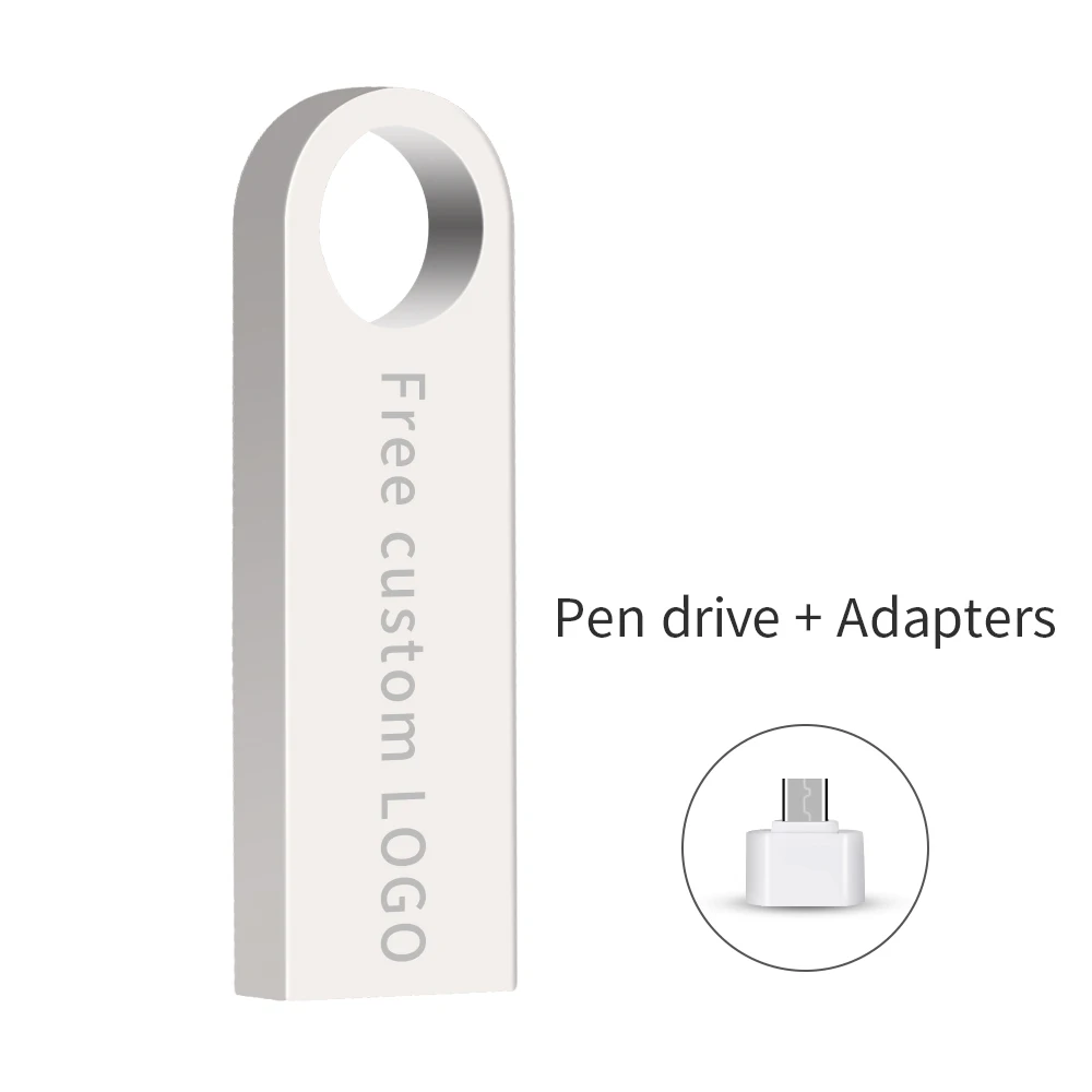 Металлический USB 3,0 высокоскоростной usb флэш-ключ 128 ГБ реальная емкость 16 ГБ 8 ГБ 4 ГБ черная ручка-накопитель мини 64 ГБ 32 ГБ usb флешка печать логотипа - Цвет: Silver