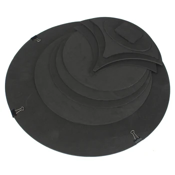 

10 x Bass Snare Drums Mute Silencer Drumming Practice Pad Set Soundoff / Quiet Black