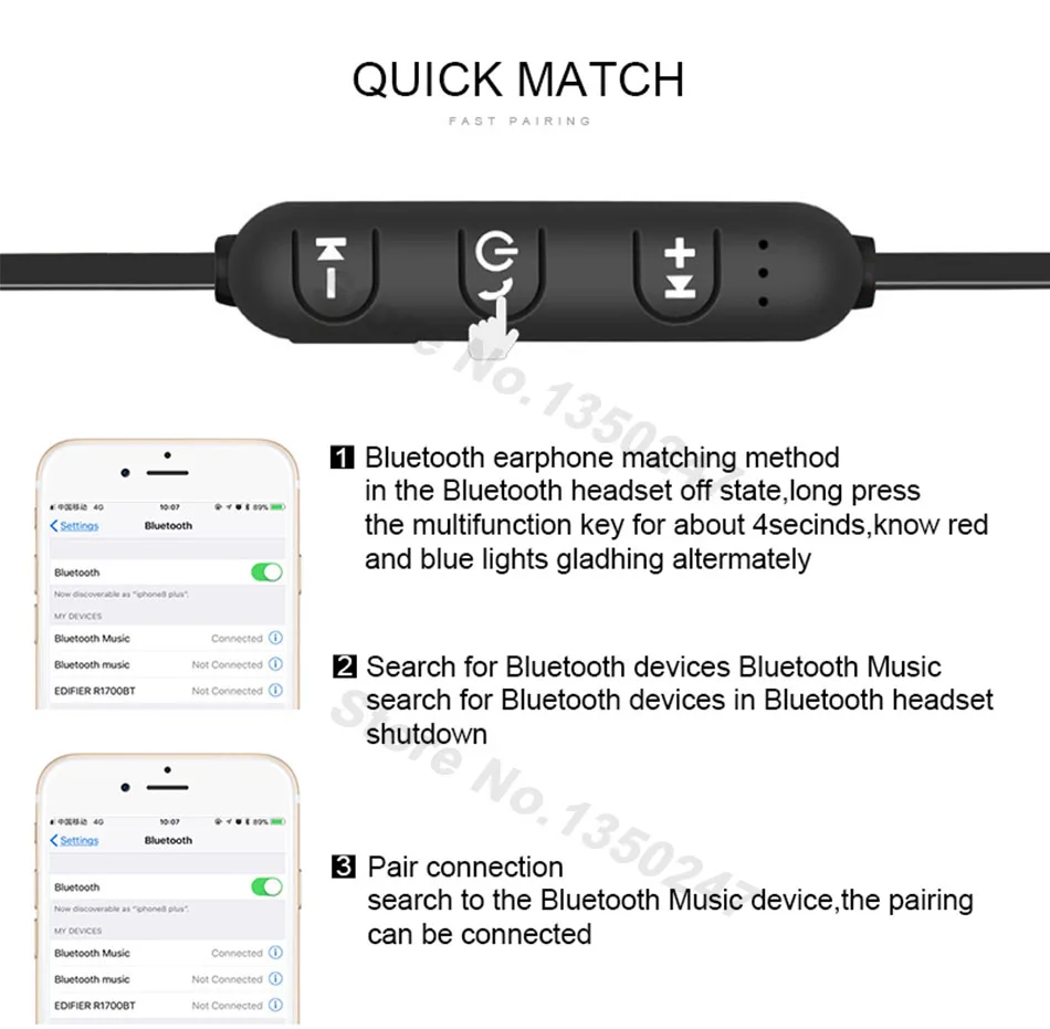 RCTDH Auriculares Bluetooth беспроводные наушники стерео Bluetooth гарнитура с супер басами гарнитура для Xiaomi iPhone спортивные наушники