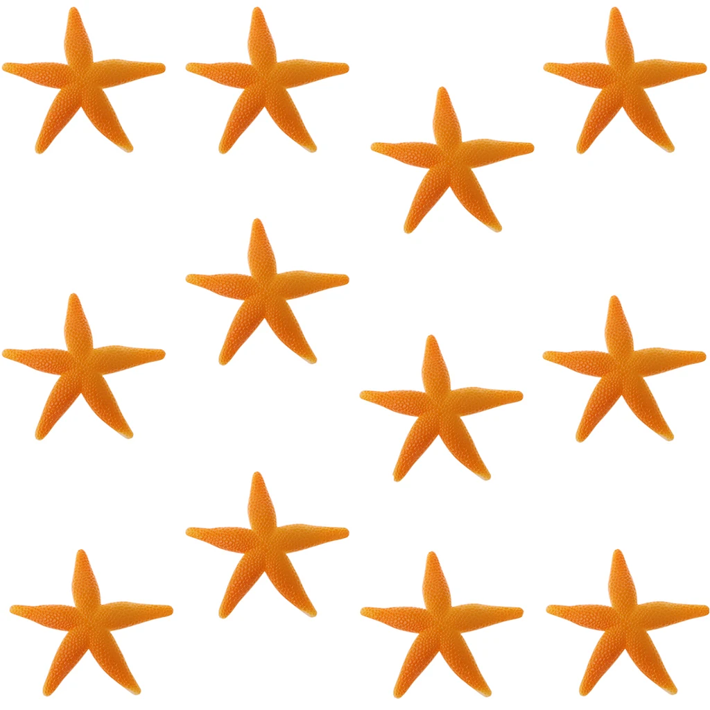 12Pcs Plastic Starfishes Ocean Animal Model Figures Educational Toys Home Decor Kids Birthday Gift