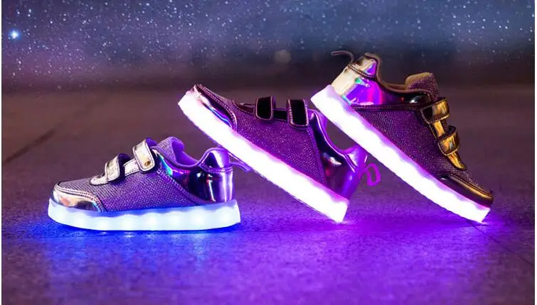 25 37 размер usb зарядка корзина светодио дный детская обувь с подсветкой дети