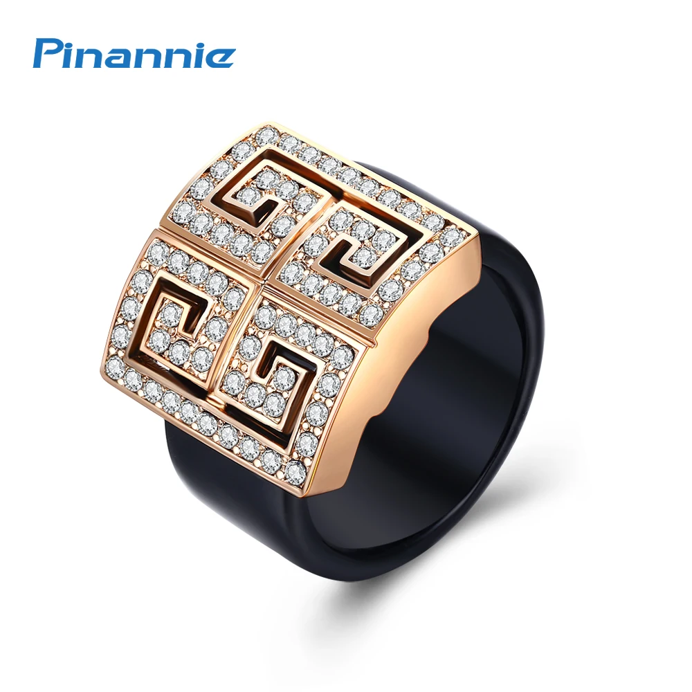 Pinannie золото Цвет anillos CZ Стразы розовое Цветные кольца Модные украшения для Для