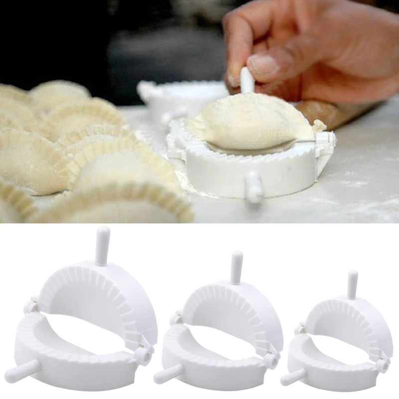 Тестопресс Empanada Кухонный для приготовления выпечки кондитерские формы для пельменей Jiaozi домашняя форма для пельменей 3 размера 3 шт пирог Белый пластик