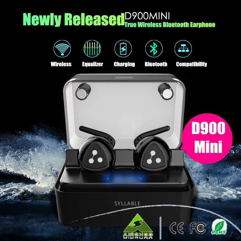 100 ORIGINAL Syllable D900 MINI D900S Updated Version Stereo Wireless Earphones Bluetooth Earbuds Also Have SE215