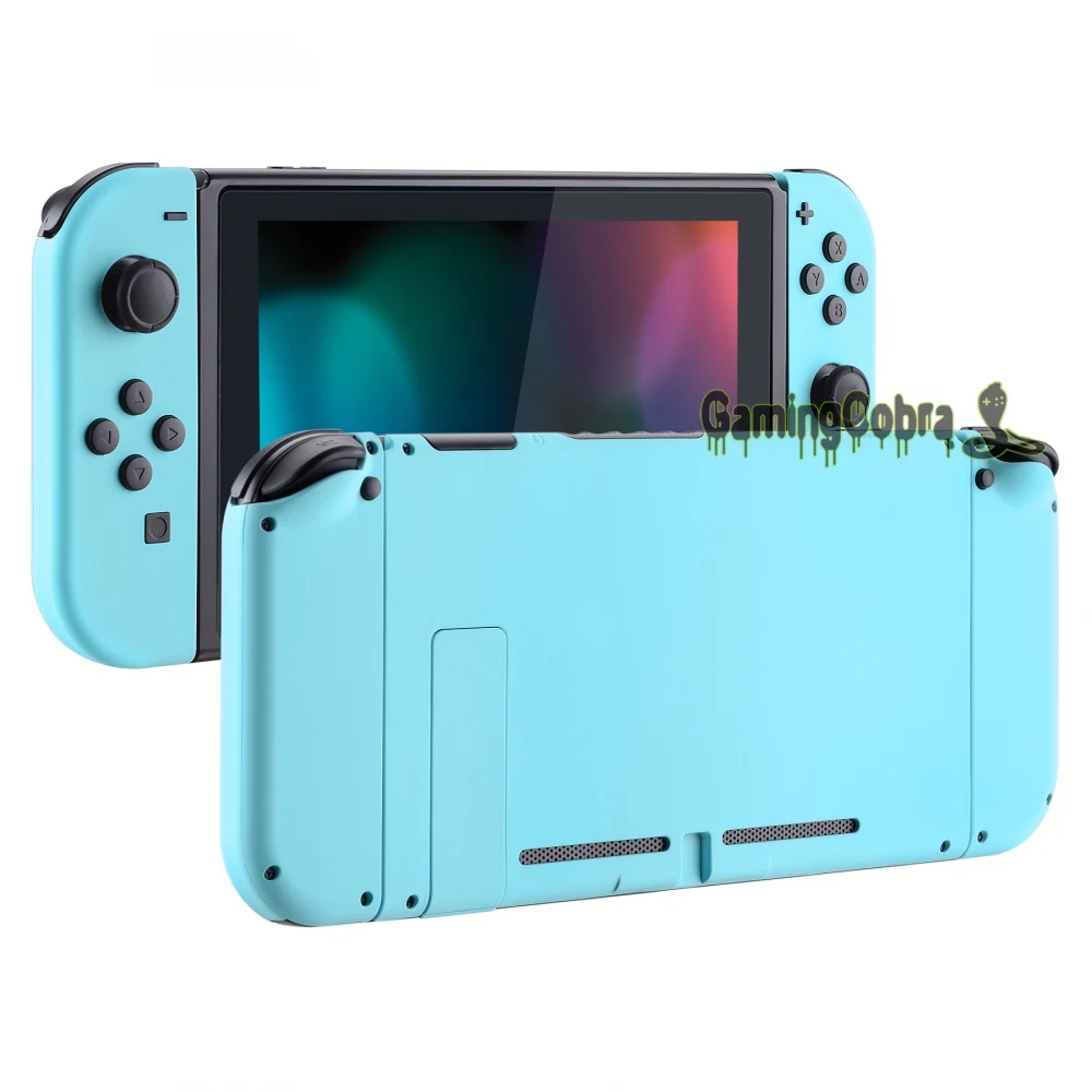 Botões para Nintendo Toque Macio Céu Azul Placa Traseira W e controlador Shell Habitação W e interruptor Conjunto Completo Handheld Console & Alegria con