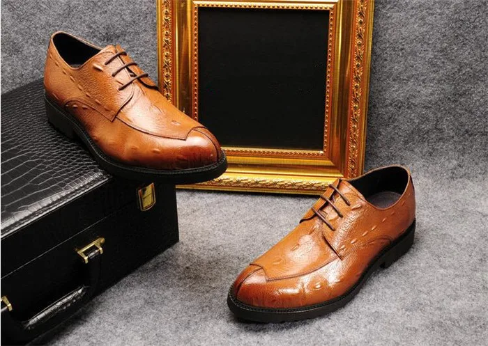 Для мужчин резные кожаные ботинки бизнес Для мужчин из кожи с натуральным лицевым покрытием обувь ручной работы с круглым носком на шнуровке всесезонные Для мужчин обувь
