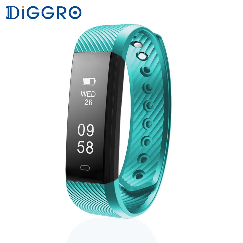 Diggro ID115 Smart Bracelet Fitness Tracker Step Counter Fitness Band Alarm Vibration Wristbands For Iphone Android