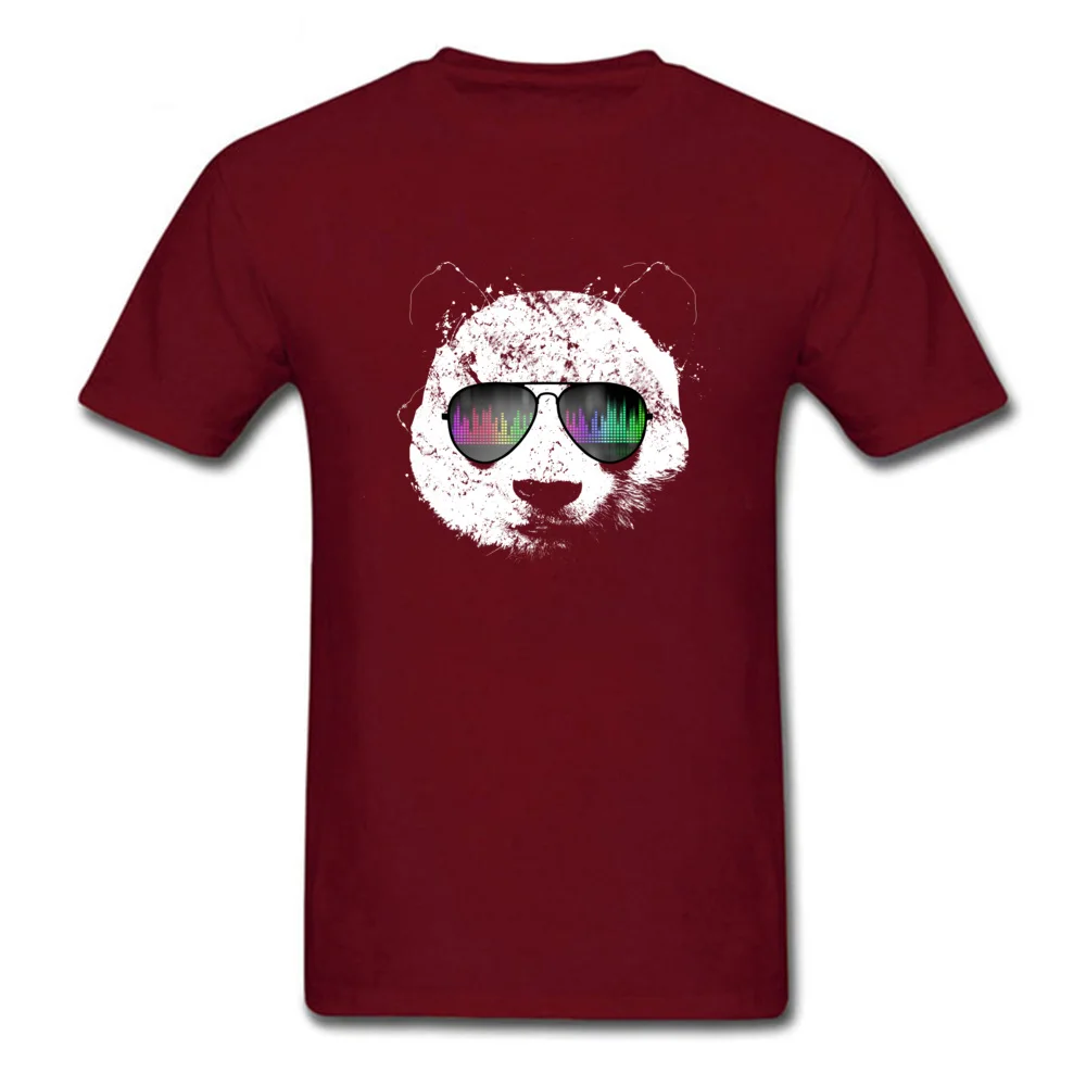 Old School Panda Funny Tshirts for Men All Cotton April FOOL DAY Tops Tees Birthday Tops T Shirt Short Sleeve Wholesale O Neck Old School Panda maroon