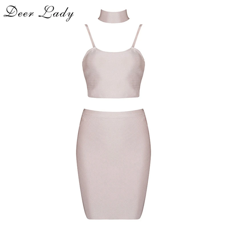 Free-Shipping-New-Dress-2016-2-Piece-Bandage-Dress-Set-White-Black-Nude(1)