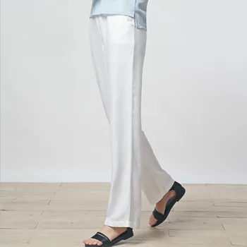 

2019 new spring and summer Fashion casual loose plus size Elastic waist female women girls wide leg pants trousers clothes 79053