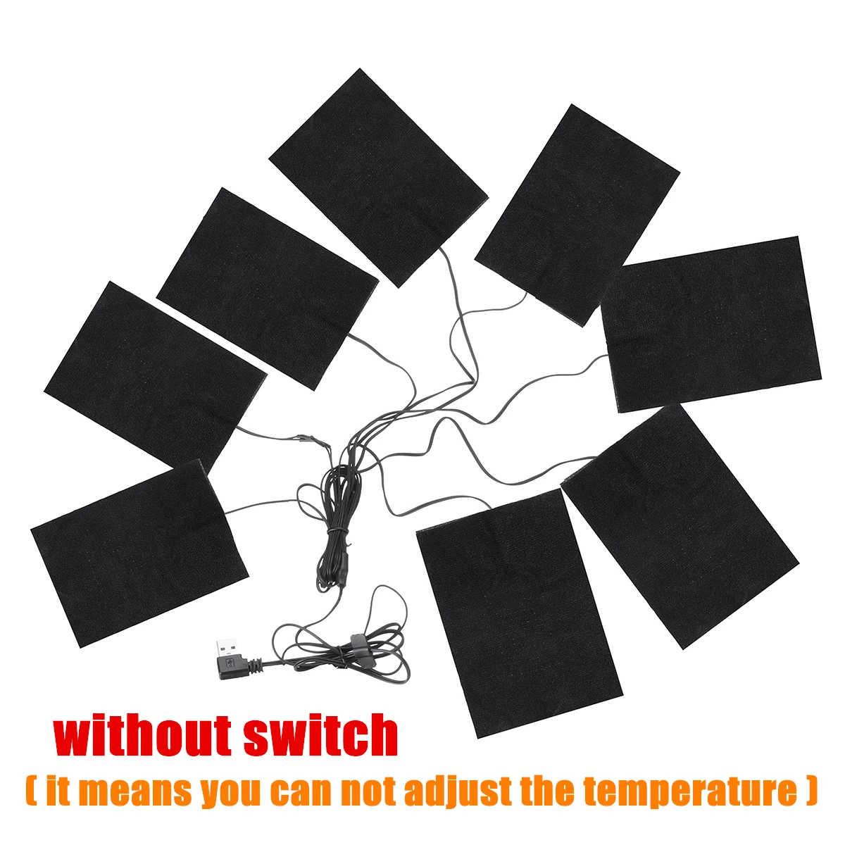 8 шт./компл. Электрический Разогреватель USB куртки одежда грелку Водонепроницаемый углеродного волокна в солнечном нагревателе для зимние уличные теплые