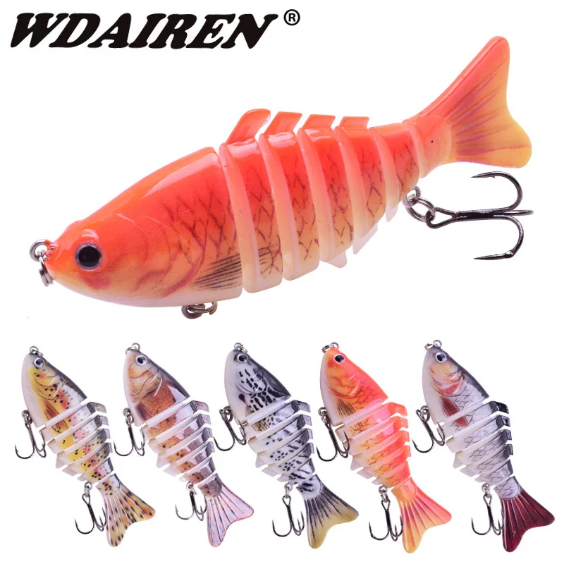 

WDAIREN 1Pc 10cm 18.5g Fishing bait Wobblers 7 Segments Swimbait Crankbait Artificial Fishing Lure Bait with High Quality Tackle