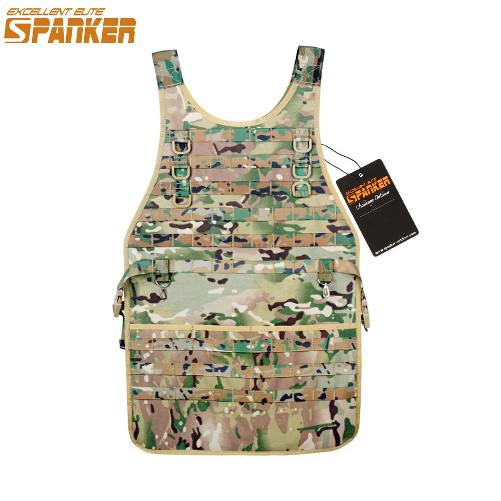 

EXCELLENT ELITE SPANKER Nylon Hunting Men's Camouflage Maintenance Apron Vests Outdoor Jungle Molle Tactical Maintenance Apron