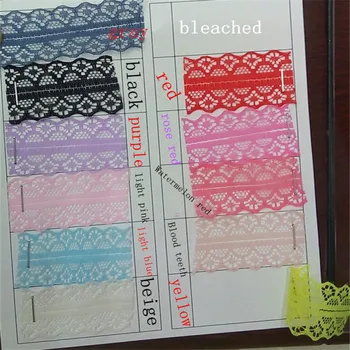 

Free Shipping 50yards/lot Width 3cm12colors for choose inelastic Lace Fabric diy clothes fabric accessories or wedding