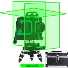 12 линий 3D лазерный уровень самонивелирующийся 360 горизонтальный и вертикальный крест супер мощный лазерный луч линии