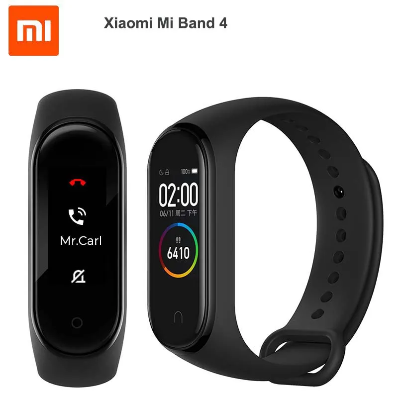 Xiaomi Mi Band 4 смарт браслет пульсометр фитнес трекер Bluetooth 5 0 50 м водонепроницаемый