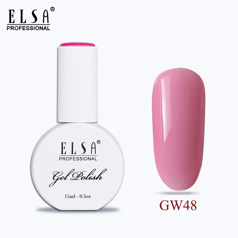 Elsa 15 мл DIY Гель-лак для ногтей Французский стиль УФ-набор гель-лаков для ногтей отмачиваемый 120 цветов серия лак для ногтей телесный цвет гель - Цвет: GW48