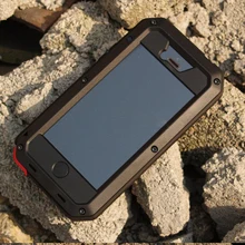 for iPhone 5 5s SE EXTREME Dropproof Dirtproof metal alloy Case for iPhone 5 5s SE Metal Cover + Gorilla Glass Retail Packaging