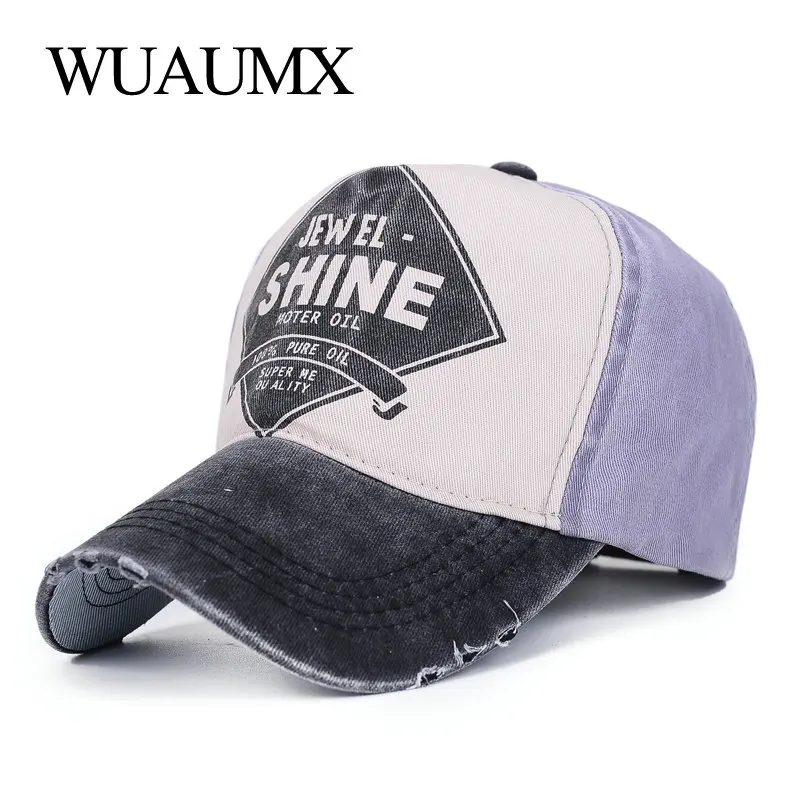 Wuaumx брендовые летние Бейсбол Кепки S для Для мужчин и женщин Письмо Shine Кости Snapback
