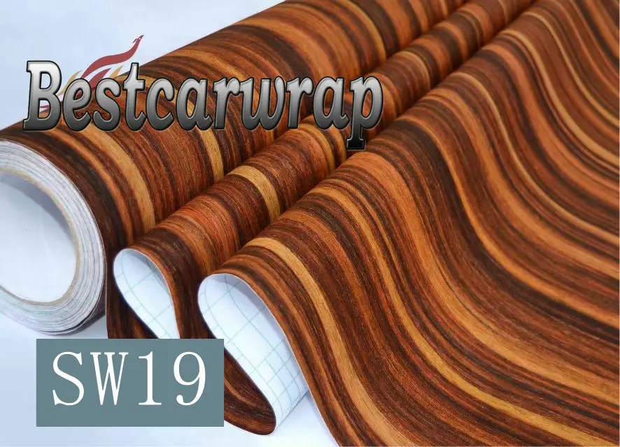 2017 Dark Teak Wood Grain Textured Vinyl Wrap Wall Sticker Use for Home table  cupboard wardrobe  Car interior Wall   (13)