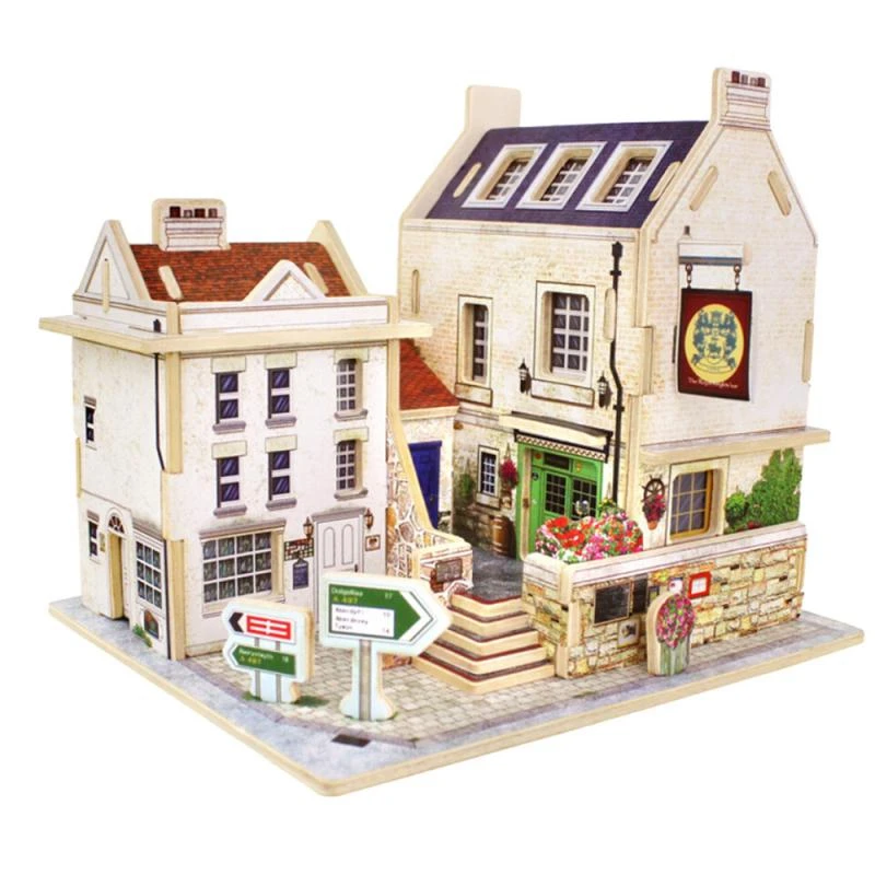  DIY Wooden House Furniture Handcraft Miniature Box Creative Gift Toy 3D Puzzle Wear-resistant Creative C0418#30                05