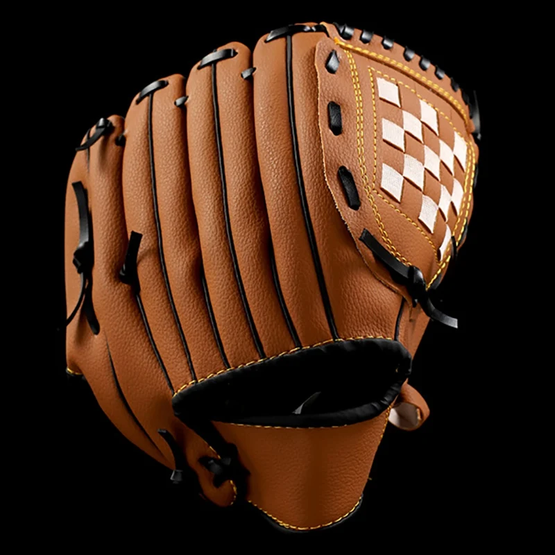15 дюймов бейсбольные перчатки левша разлагаемые мягкие кожаные ПУ Софтбол Кувшин перчатки спортивные перчатки - Цвет: Темный хаки