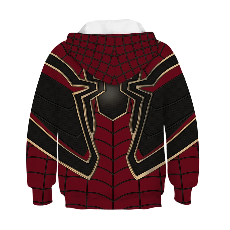 Fans Made Unisex Hoodie Iron Spiderman 3D Printed Long Sleeve Baby Hoodie Casual Tops Children's Deadpool Pullover Hoodie