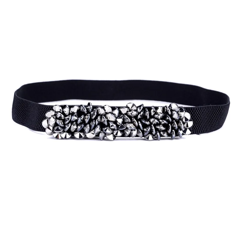 

New Rhinestone Belt full crystal wide waistband decorated female body sculpting band designer wide elastic women belts SD26