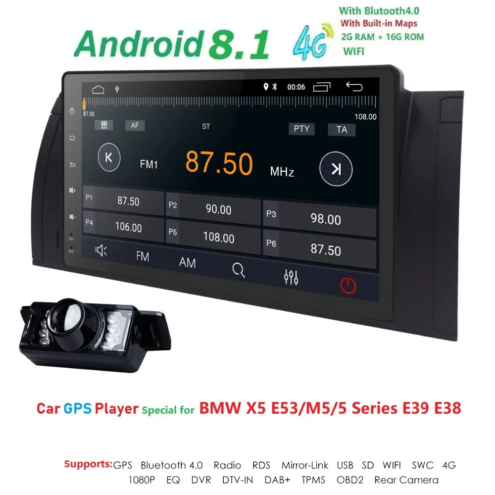 

Android 8.1 1 Din Autoradio For BMW E39 BMW X5 E53 E38 M5 Multimedia NO DVD Player Audio Stereo Head unit GPS Navigation Wifi 4G