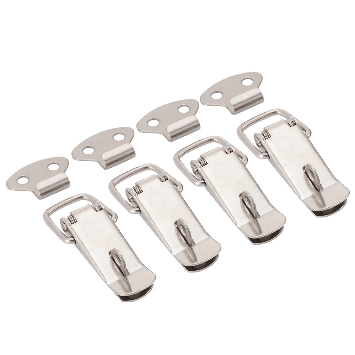 Mayitr 4Pcs Stainless Steel Spring Toggle Latch Catch Hasp Lock For Case Chest Box Locks