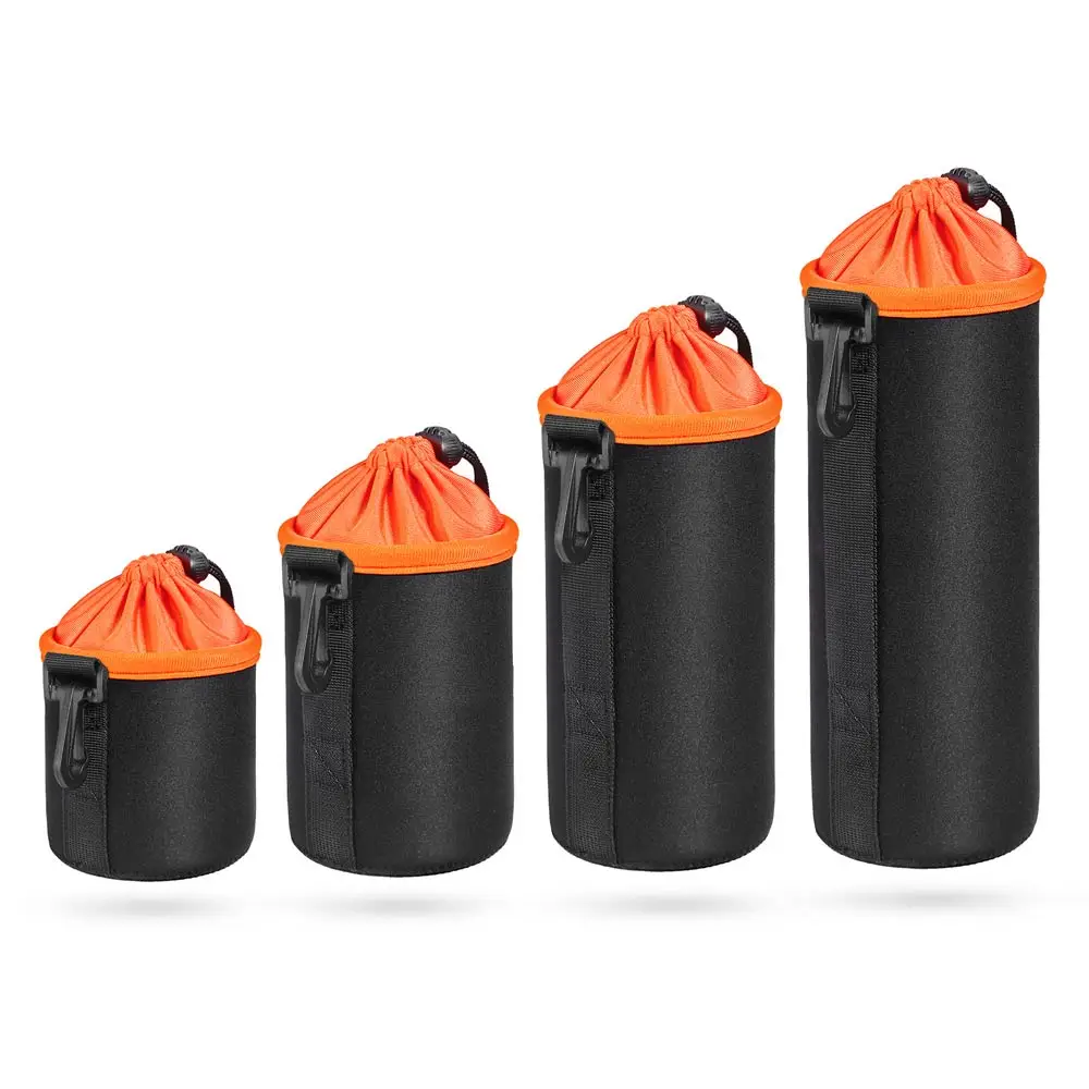 Водонепроницаемый защитный чехол, сумки для объектива камеры Портативные Сумки на шнурке для Canon Nikon sony SDLR объектив камеры - Цвет: 4 in 1 package