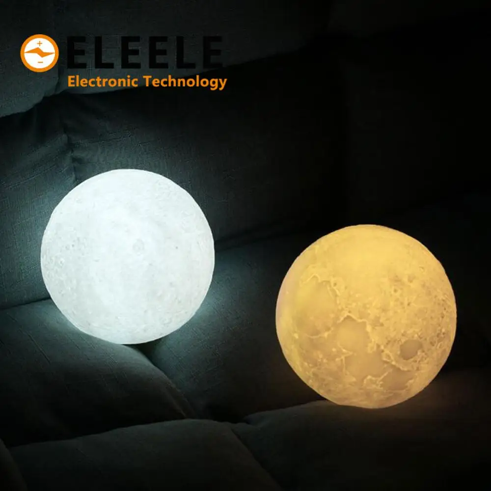 

3D Print Moon Lamp 8cm Colorful Change Touch Usb Led Night Light Home Decor Creative Gift Dropship