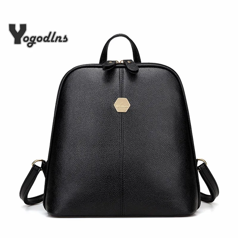 

Simple Style Shell Shape Knapsack Women PU Leather Backpacks For Teenage Girls School rucksack Fashion Solid Shoulder Bag