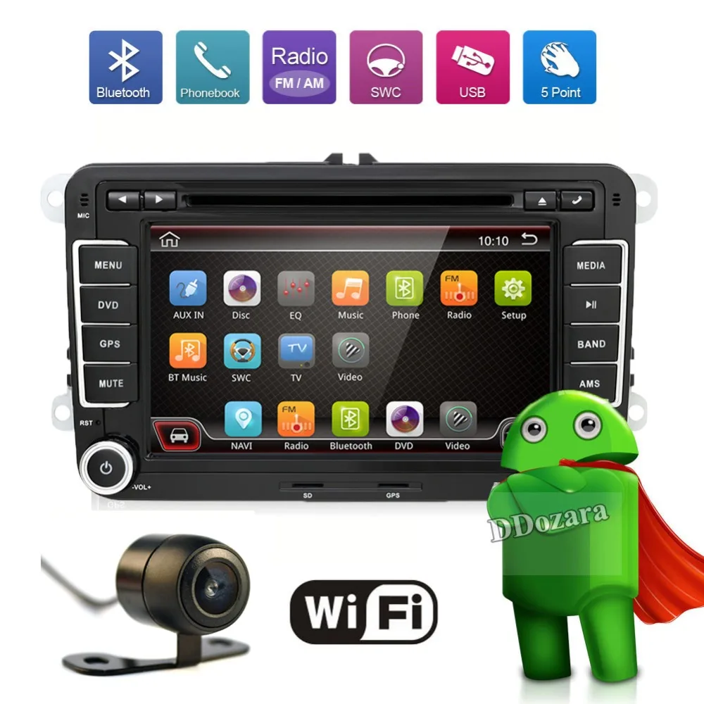 

android 7.1 car dvd gps navigation for skoda VW amarok beetle bora caddy CC EOS jetta polo rabbit sharan gps