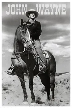 

Home Decor John Wayne On Horse Movie-Silk Art Poster Wall Sicker Decoration Gift