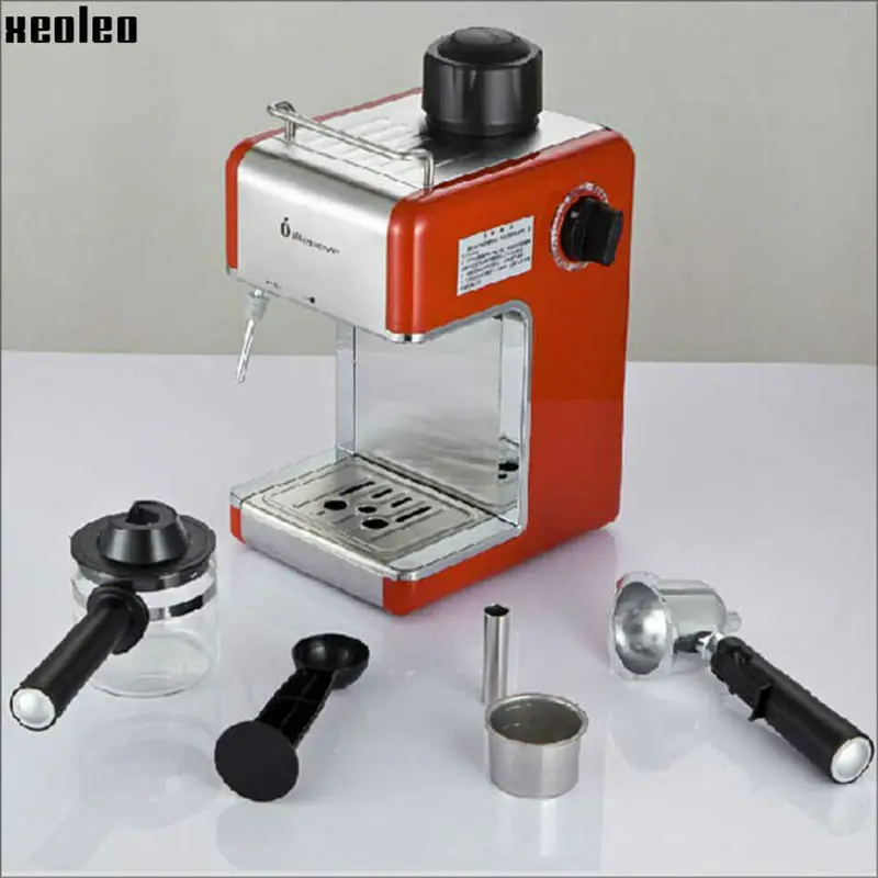Xeoleo Coffee machine 5 Bar Espresso Coffee maker 4 cups Automatic Italy Espresso maker 240ml Espresso machine 800W 220V