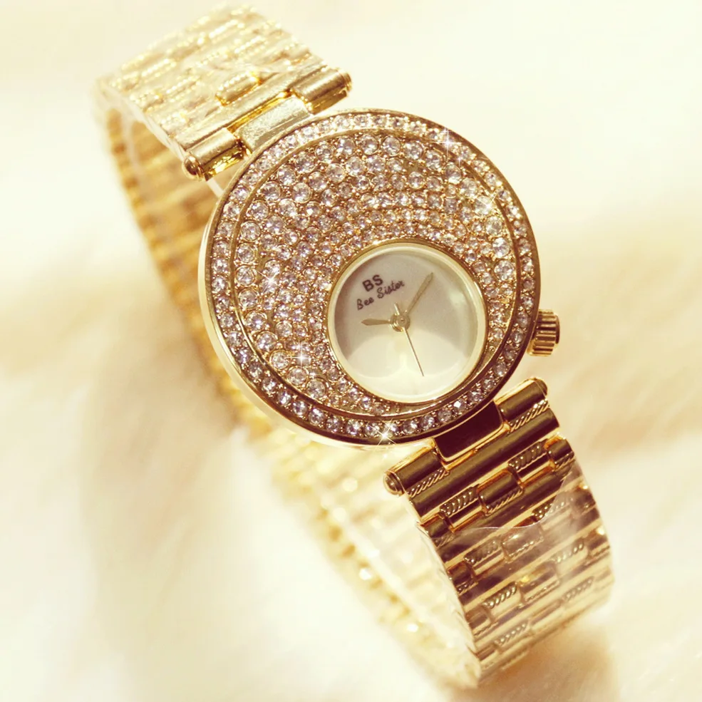 New Arrival Famous Brand Bling Watch Women Luxury Moon Crystals Watch