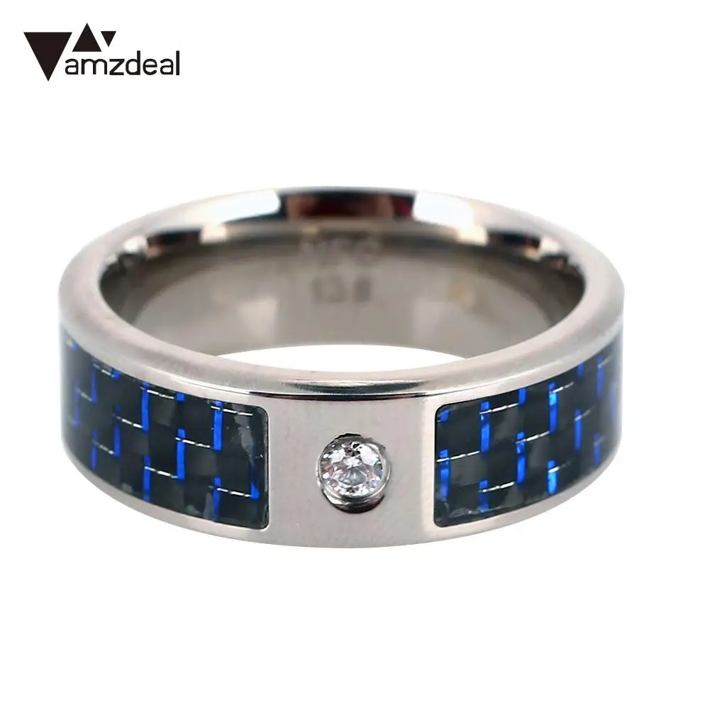

NFC Ring Finger Blue Fashion Wearable NFC Smart Ring Waterproof Cell Phone NFC Ring for Samsung Android Creative Carbon Fiber