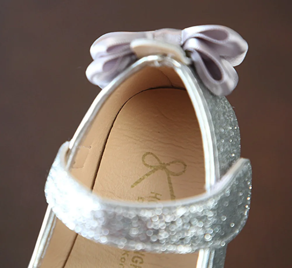 Обувь для девочек; сандалии с бантом для маленьких девочек; Сникеры с блестками; повседневная обувь для малышей; chaussure princesse fille4.66