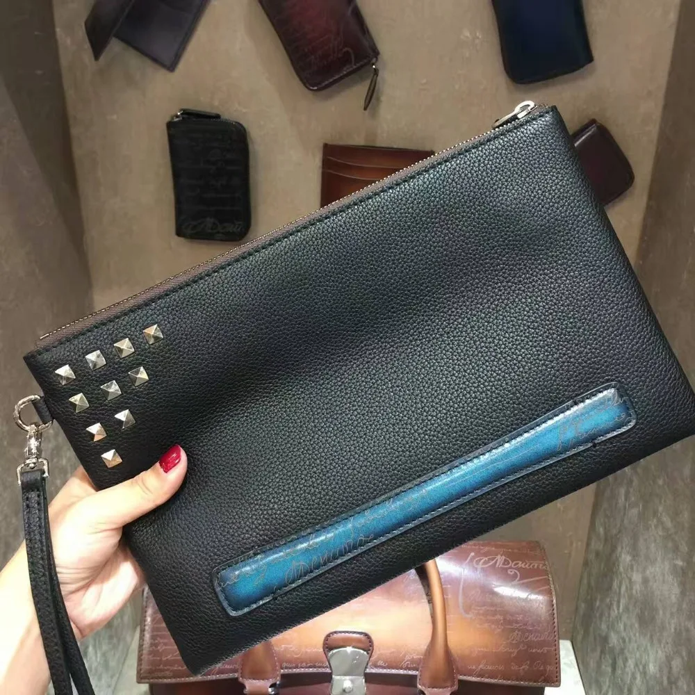 Buy TERSE_New style fashion rivet man women clutch bag