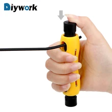 DIYWORK кабельный провод автоматический инструмент для зачистки коаксиальных зачистки инструментов телефонная линия телевизионная линия двойного назначения пилинг плоскогубцы